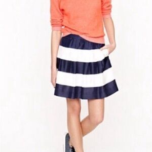 J. Crew Silk Pleated Skirt with Pockets